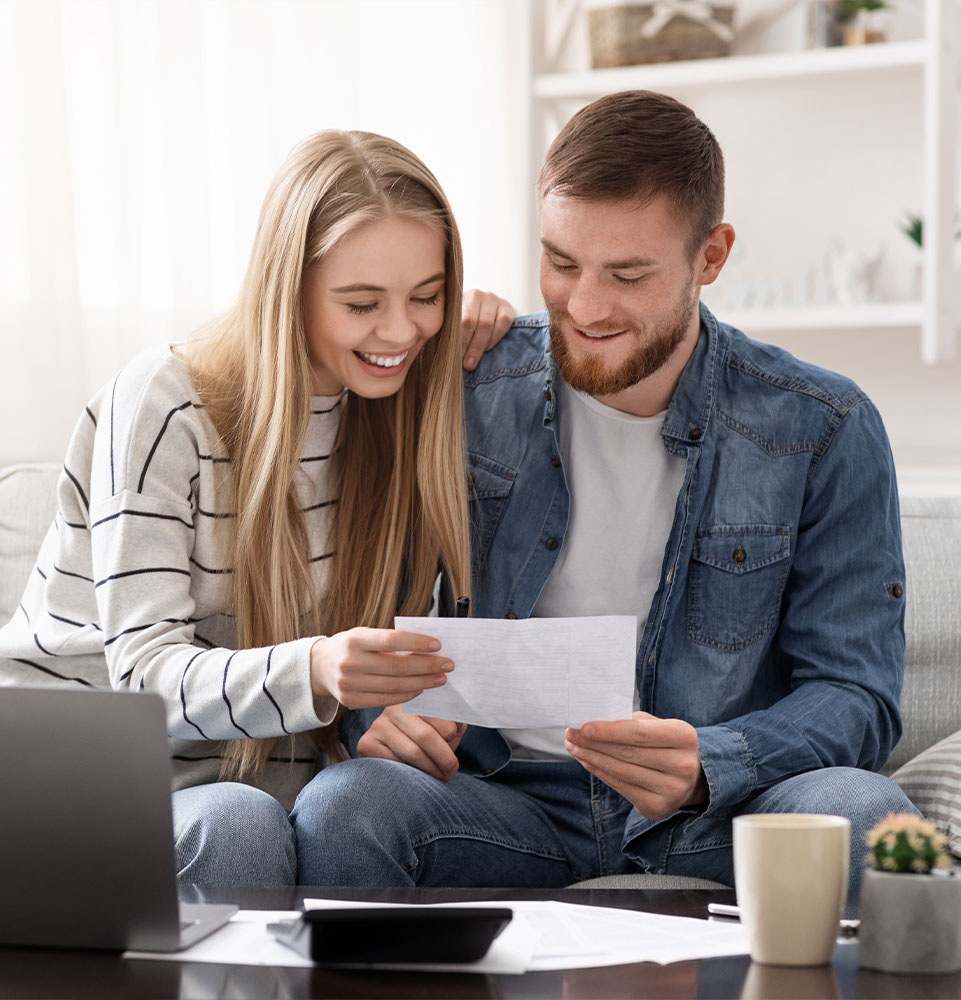 couple looking at dental finances